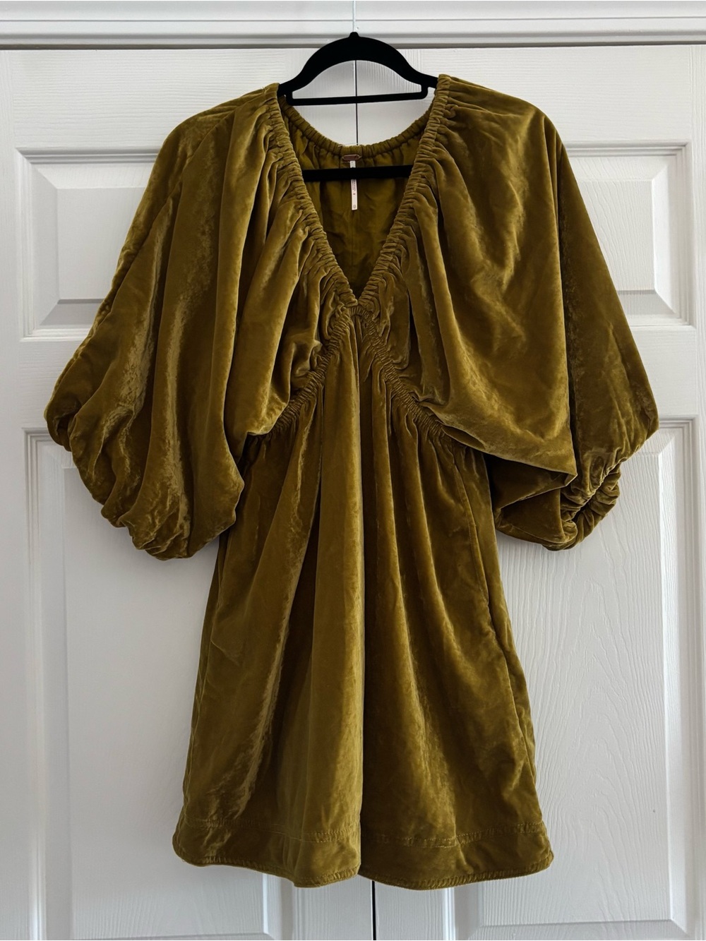 Free People Portia Velvet Mini
Dress Chartreuse